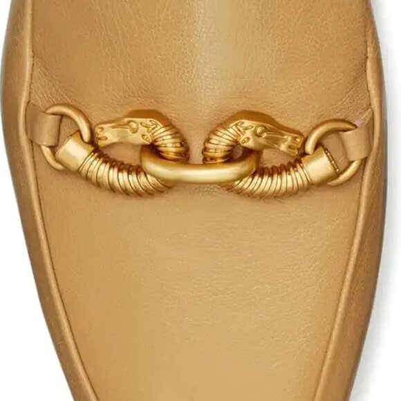 Tory Burch  Jessa Leather Loafers Flats Ginger Shortbread Camel Tan - Picture 11 of 16